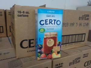 16 - 6 oz ctns Sure jell Certo Liqu...