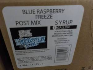 4 -3 gallon Blue Raspberry freeze P...