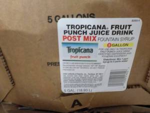 4 -5 Gallon Tropicana Fruit Punch J...