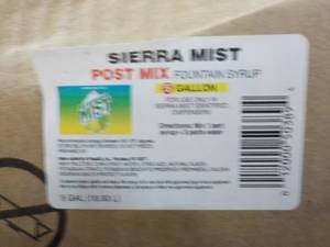 5 Gallons Sierra Mist Post Mix Syru...