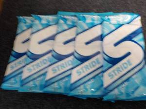 5 - 3 packs Stride Icy Mint Gum...