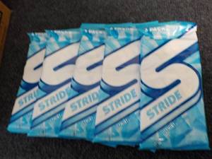 5 - 3 packs Stride Icy Mint Gum...