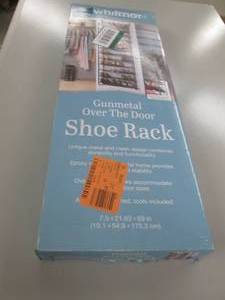 lot 8 image: witmore gunmetal over the door shoe...