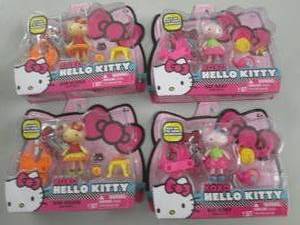 lot 46 image: 4 new hello kittys mini dolls...