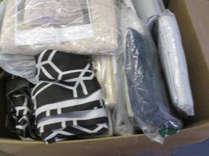 lot 111 image: box of curtains and beding ...