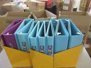 lot 119 image: 3 cases of binders ...