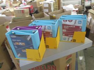 lot 126 image: 3 cases of binders ...