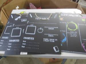 lot 164 image: 4 reversible chalk boards no marker...