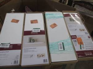 lot 169 image: 4 home decorators 24 inch shelfs ...