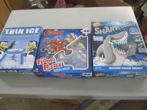 lot 237 image: shark-ology, avengers puzzle and th...