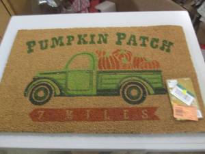 lot 263 image: pumpkin patch welcome mat ...