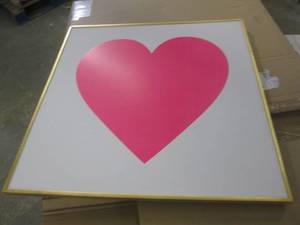 lot 309 image: pottery barn heart art work new ...