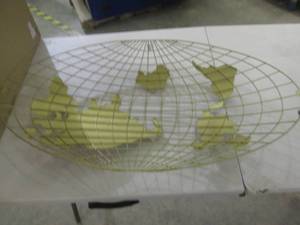 lot 311 image: 3d map decor gold from pottery barn...
