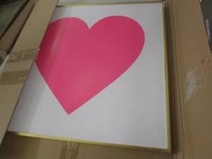 lot 313 image: neon art heart pink kids pottery ba...