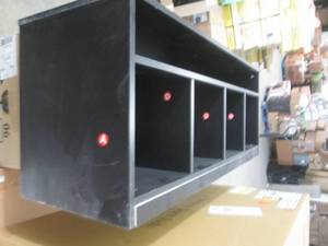 lot 323 image: black bench with cubbys ...