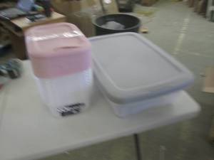 lot 378 image: lot of plastic totes some may be br...