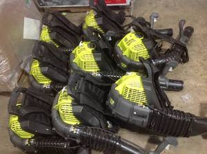 Lot of Ryobi Backpack Blowers used various conditions see pictures
