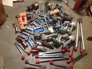 Lot of assorted strapping tools used various conditions see pictures