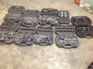 Lot of assorted Mechanical Tools Sets various customer returns see pictures