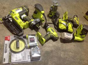 Lot of assorted Ryobi Tools various kinds and conditions  see pictures