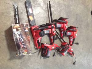 Lot of assorted Homelite Chain Saws Customer Returns see pictures