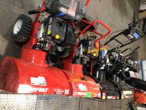 Mix Lot of Snow Blowers for parts o repairs various conditions