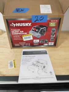 HUSKY 1 Gal. Portable Electric-Powered Silent Air Compressor