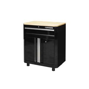 HUSKY 28 in. W x 33 in. H x 18 in. D 1-Drawer 2-Door Steel Garage Base Cabinet