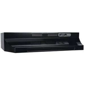 NUTONE RL6200 Series 24 in. Ductless Under Cabinet Range Hood with Light in Black