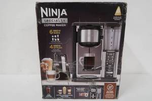 Ninja - 10-Cup Specialty Coffee Maker with Fold-Away Frother and Glass Carafe CM401 - BlackStainless Steel
