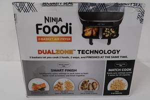 Ninja - Foodi� 6-in-1 8-qt., 2-Basket Air Fryer with DualZone Technology - Dark Grey