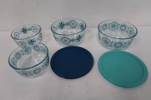 Pyrex Decorated Glass Food Storage 6-Pc