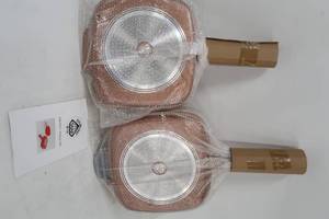 Diamond Flip Stick-resistant Flip Pan 3-piece Set With Titanium Ceramic Coating- Copper