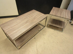 STEVE SILVER COFFEE TABLE, END TABLE