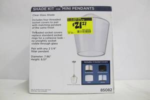 lot 310 image: Clear Glass Shade Kit for Mini Pendants