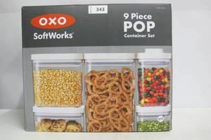 lot 343 image: OXO 7-piece POP Container Set Airtight Seal BPA Free