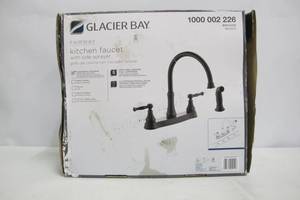 lot 309 image: Glacier Bay Fairway 2-Handle Standard Kitchen Faucet with Side Sprayer in Bronze