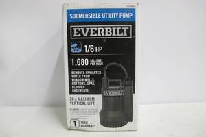 lot 327 image: Everbilt 16 HP Plastic Submersible Utility Pump