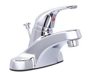 lot 308 image: Glacier Bay Aragon 4 in. Centerset Single-Handle Low-Arc Bathroom Faucet in Chrome