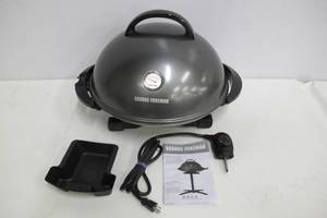 lot 359 image: George Foreman IO Electric Grill in Gun Metal with Temperature Gauge