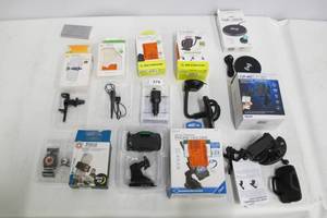 lot 379 image: Lot of Mobile Phone accessories- Phone Mount, Wireless Charger, Hands Free Kit, Car Mount, etc