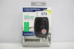 lot 373 image: Chamberlain Universal 2-Button Garage Door Remote Opener KLIK3U-BK2