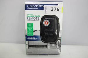 lot 376 image: Chamberlain Universal 2-Button Garage Door Remote Opener KLIK3U-BK2