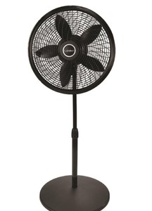 lot 395 image: Lasko Elegance and Performance Adjustable-Height 18 in. 3 Speed Black Oscillating Pedestal Fan