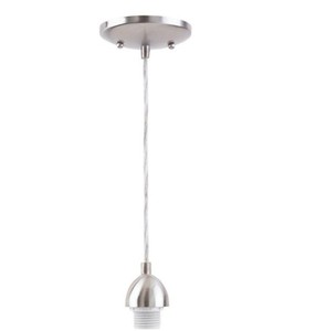 lot 381 image: Westinghouse 1-Light Brushed Nickel Mini-Pendant