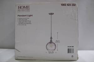 lot 402 image: Home Decorators Letezia 1-Light Polished Chrome Pendant