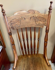 lot 6 image: Pair of Wooden Chairs
