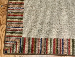 lot 24 image: Rug with Colorful Edges