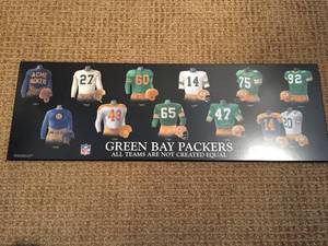 lot 54 image: Two Green Bay Packers Wall Art Pieces