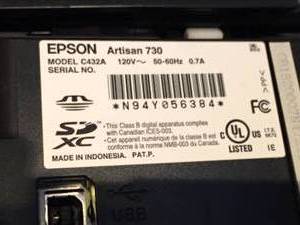 lot 62 image: Epson Artison 730 Printer